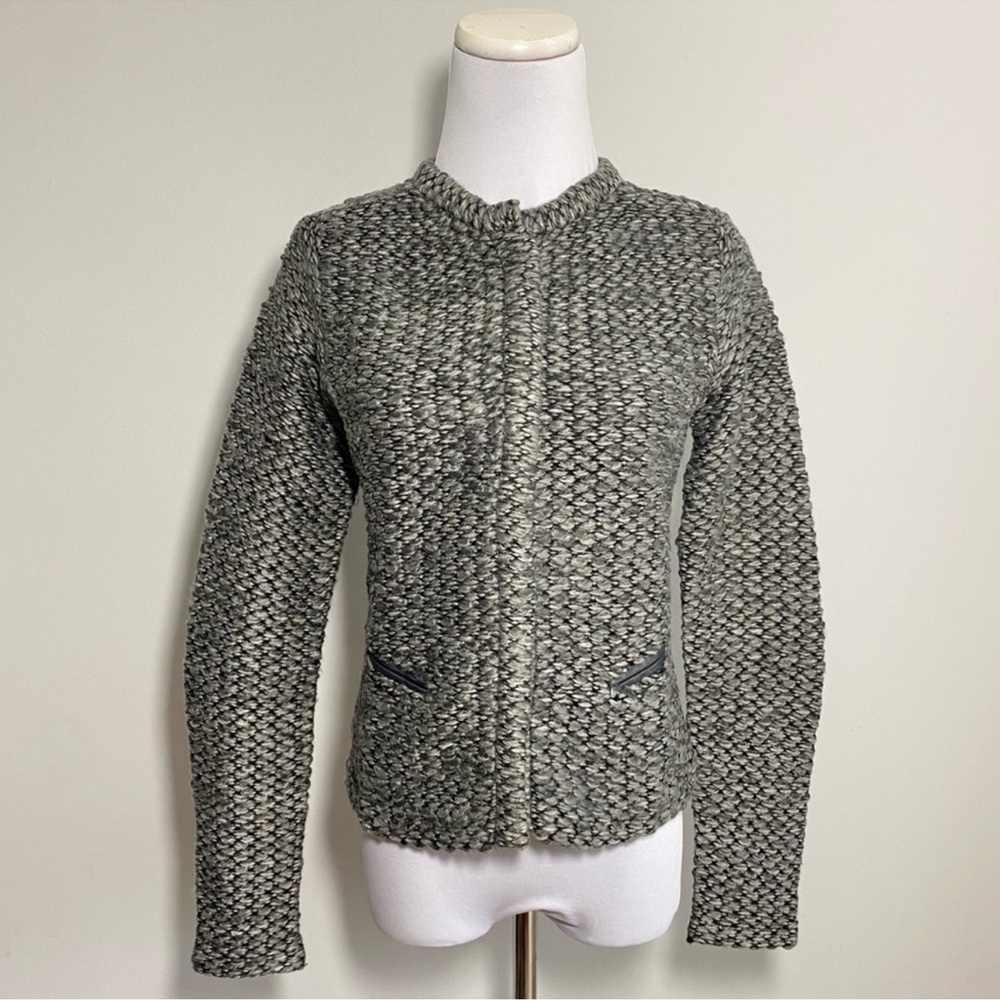 Ann Taylor Grey Wool/Mohair Blend Knitted Blazer